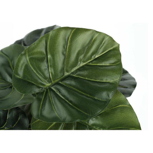 Black Green 24-Inch Alocasia Indoor Table Potted Real Touch Artificial Plant, image 4